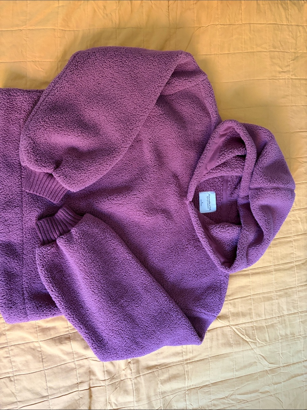 Abercrombie & Fitch Lavender Hooded Sherpa Pullover - Women